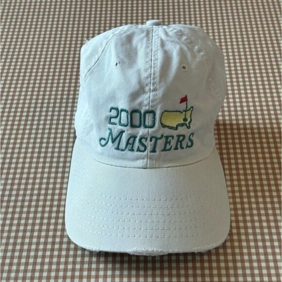 Masters GOLF hat adjustable distressed fabric Y2K 2000 classic preppy dad hat - Picture 2 of 12